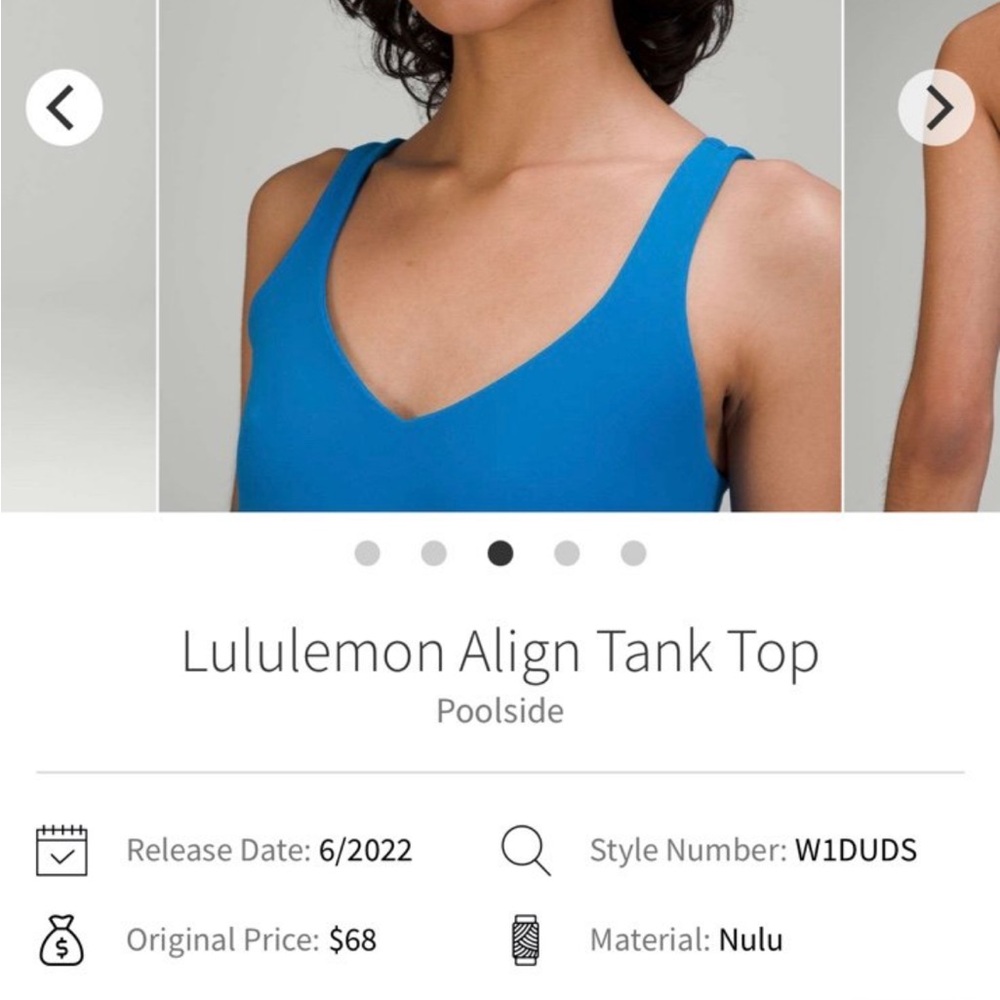 lululemon align tank - poolside - Picture 4 of 5